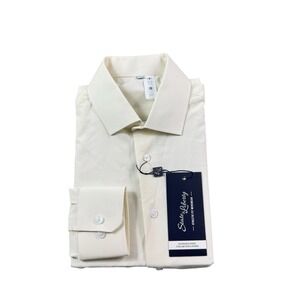 State & Liberty The Cameron Solid Ivory Men's Button Front Size M NWT